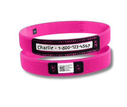 undercollar® - Stretch QR Code Pet ID Collar & Name Tag With GPS Alerts - Memory Frame™